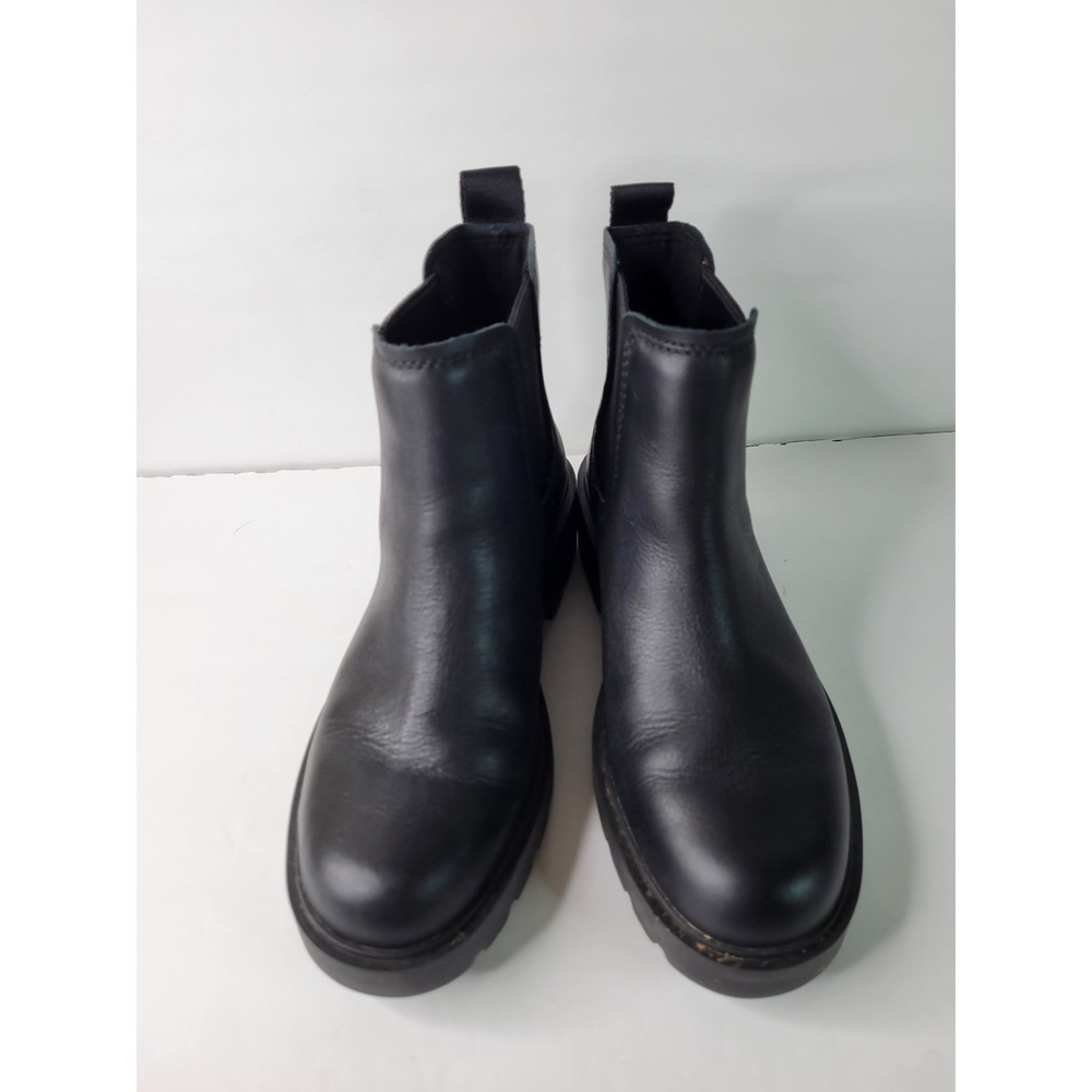 UGG Ashton Chelsea Waterproof Black Leather Lug Sole Boots 1115891 Womens 7.5 - Picture 2 of 7